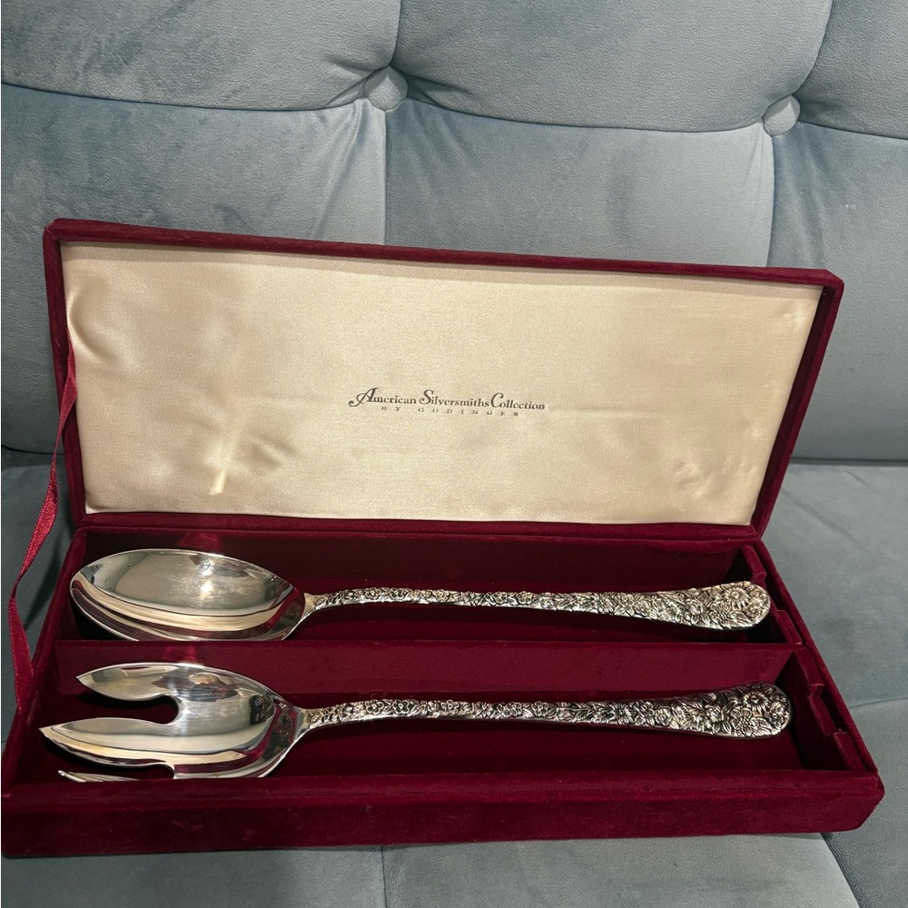 Vintage American Silversmith by Godinger Silver Plated boxed Servers